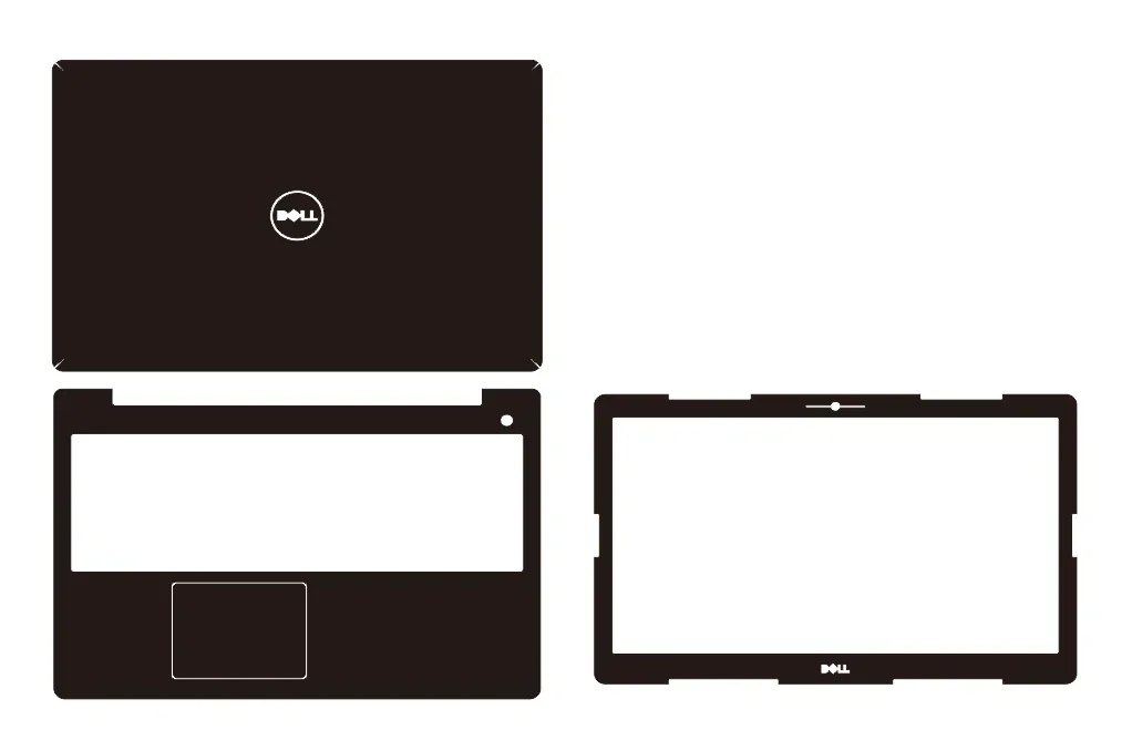 Pre-cut 1PCS Top+1PCS Palmrest+1PCS Screen Bezel Skin Stickers Cover For Dell Inspiron 3583 3585 3593 3595 3590 5570 5575 7565