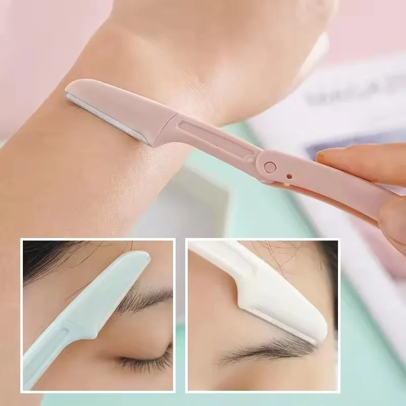 Professional Safe Folding Dermaplaning Tool for Face 3pcs Set Portable Anti-Scratch Razor Face Razor Personal Care Opp/Box