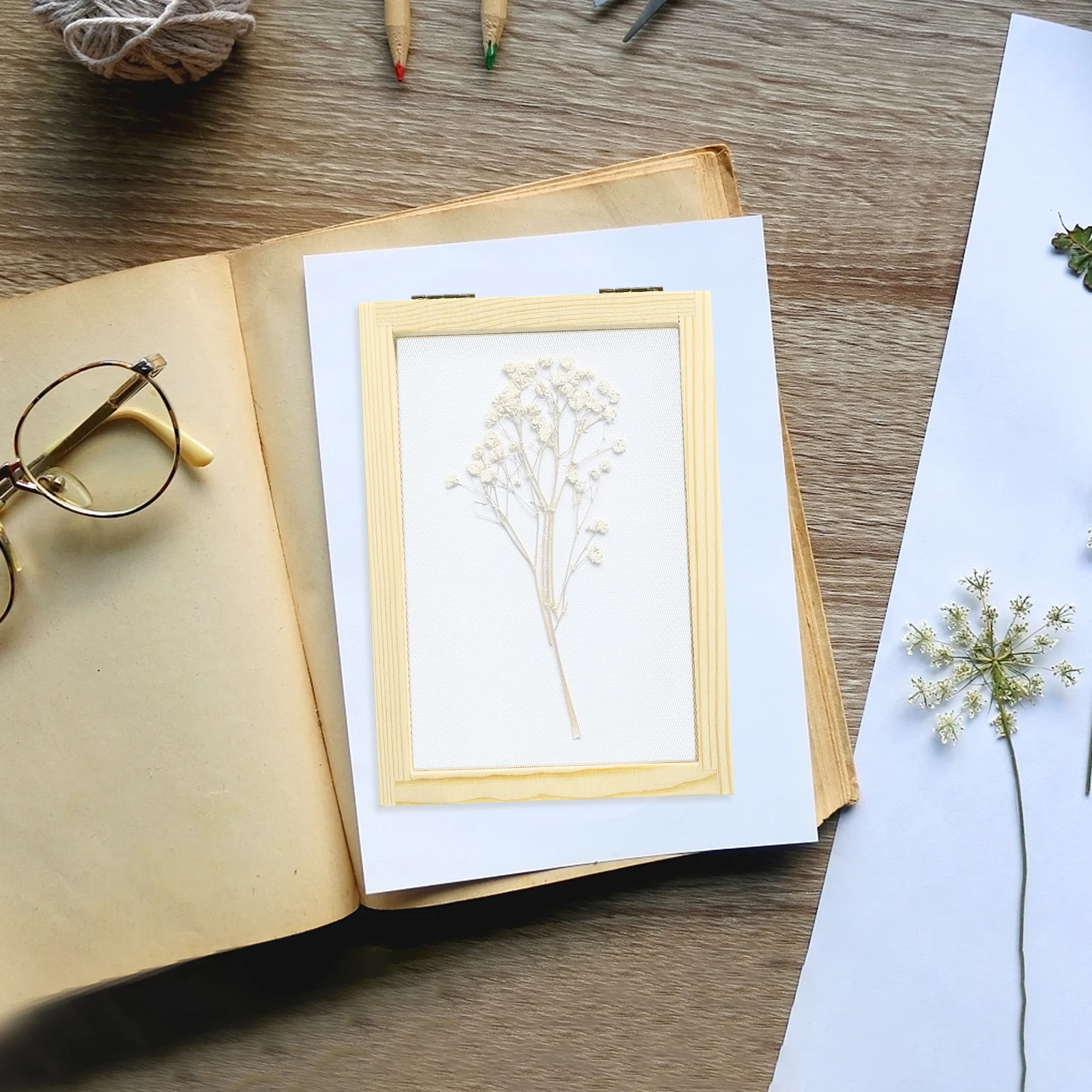 

2pcs Wooden Paper Making Frame Diy Craft Kit Handmade Paper Mold Screen For Art Project Educational Recycling Experiment