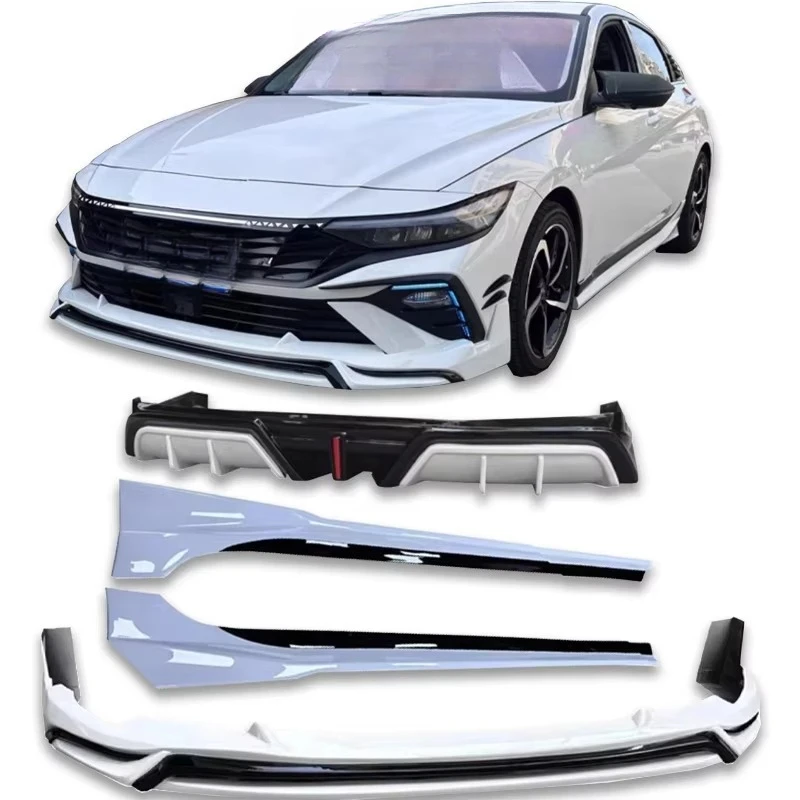 Body Kit For 2023-2025 7.5Th Generation Elantra Front And Rear Spoiler Side Skirt Diffuser