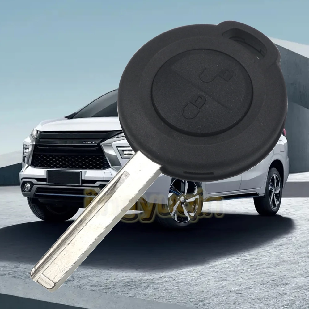 jingyuqin 2 Button Key Fob Shell Replacement For Mitsubishi Colt Warior Carisma Spacestar Straight 2 BTN Key Case Styling