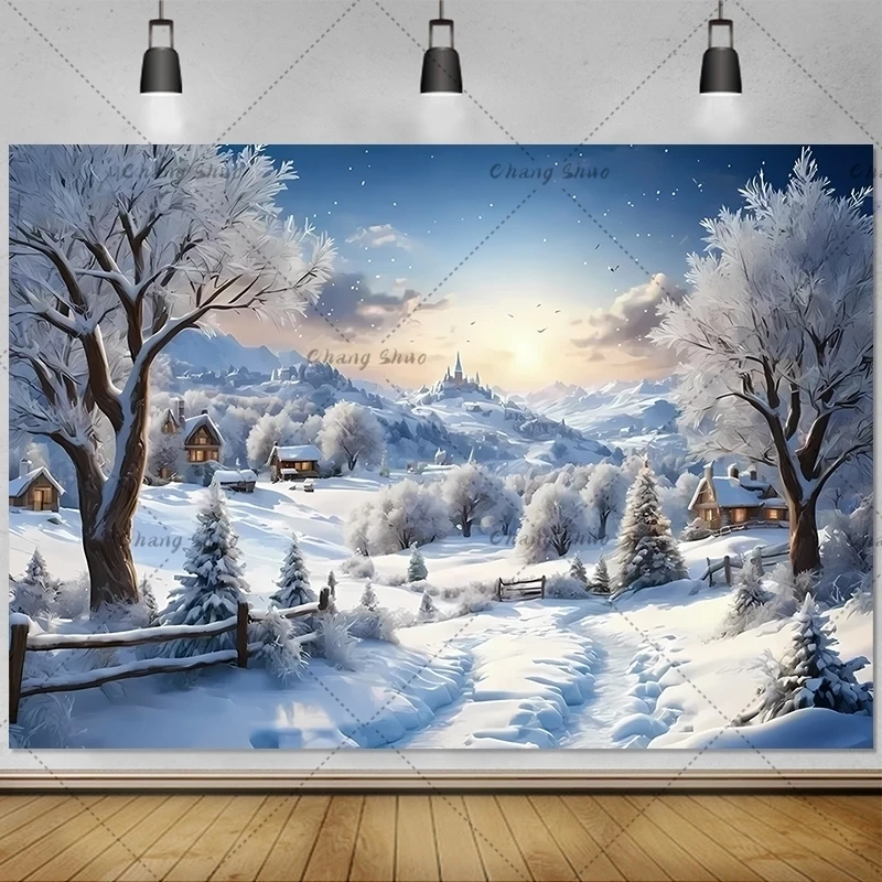 Christmas Tree Snowman Elk Print Pattern Tapestry Home Living Room Bedroom Dormitory Wall Decoration Background Fabric