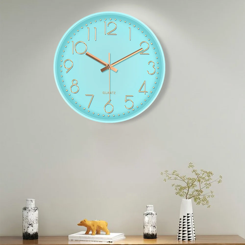 

Fashion Quartz Wall Clock 3D Cubic Digital Clock Modern Style Silent Non Ticking Living Room Bedroom Office Clock 8/10/12 Inch