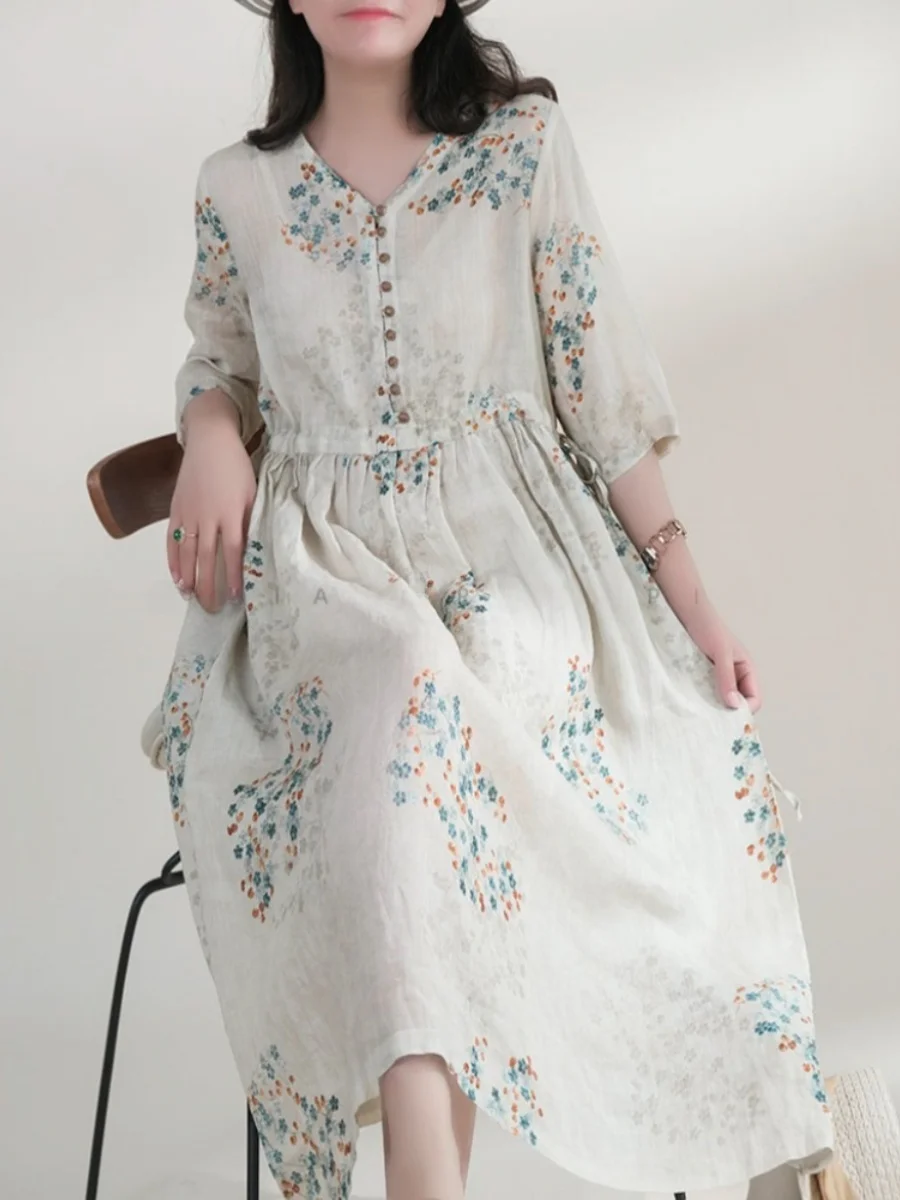 Slimming Effectiven Ele Women's Dr Summer New Sle Bow Waist A-Line Skirt Sweet Sle Regular Sve Length Midi D...