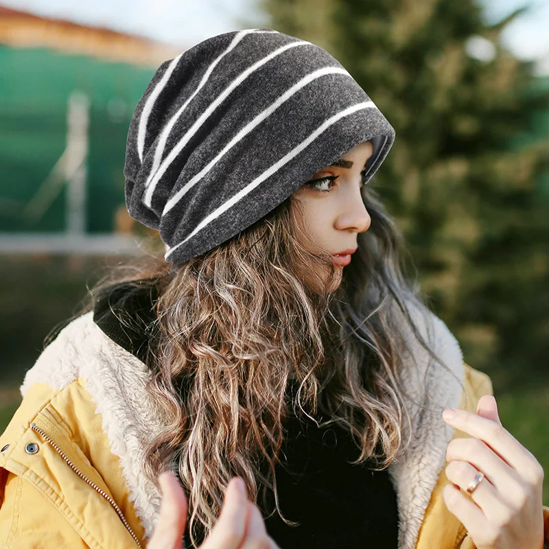 New winter warm knitted hat with plush pile cap for men and women, hot selling elastic plush pullover cold weather hat 2026