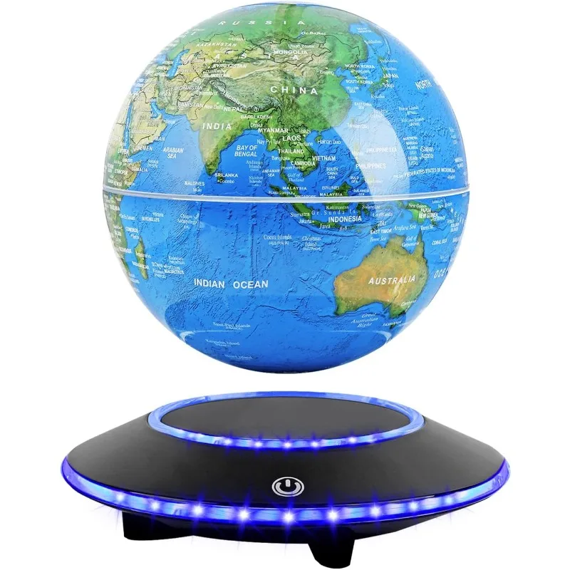 14Cm Levitating Floating Globe Light Rotating Cool Gadget Gift For Students Men Father Office Desk Decor Home Festival Birthday