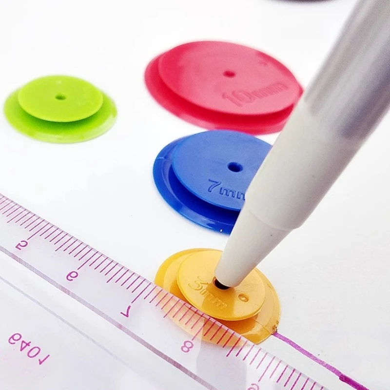 3/5/7/10mm 4pcs/set Seam Allowance Marker For Tailor Scanning Line DIY Patchwork Sewing Scribing Quilting Round Seam Wheel