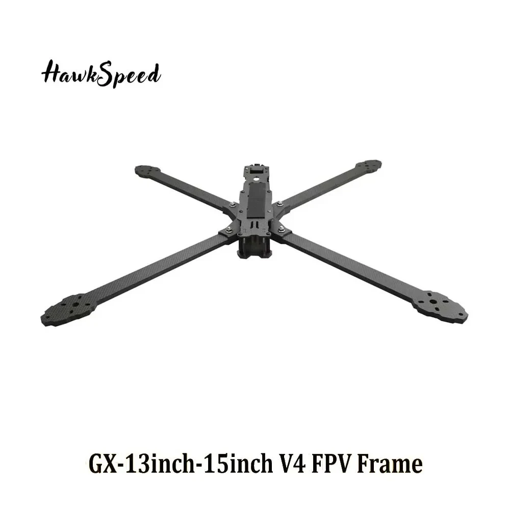 

TEARCKEP GX-V4 Комплект рамы для дрона FPV 13 дюймов/15 дюймов 590 мм/660 мм Углеродное волокно дальнего действия RC Квадрокоптер Гоночный комплект для дрона