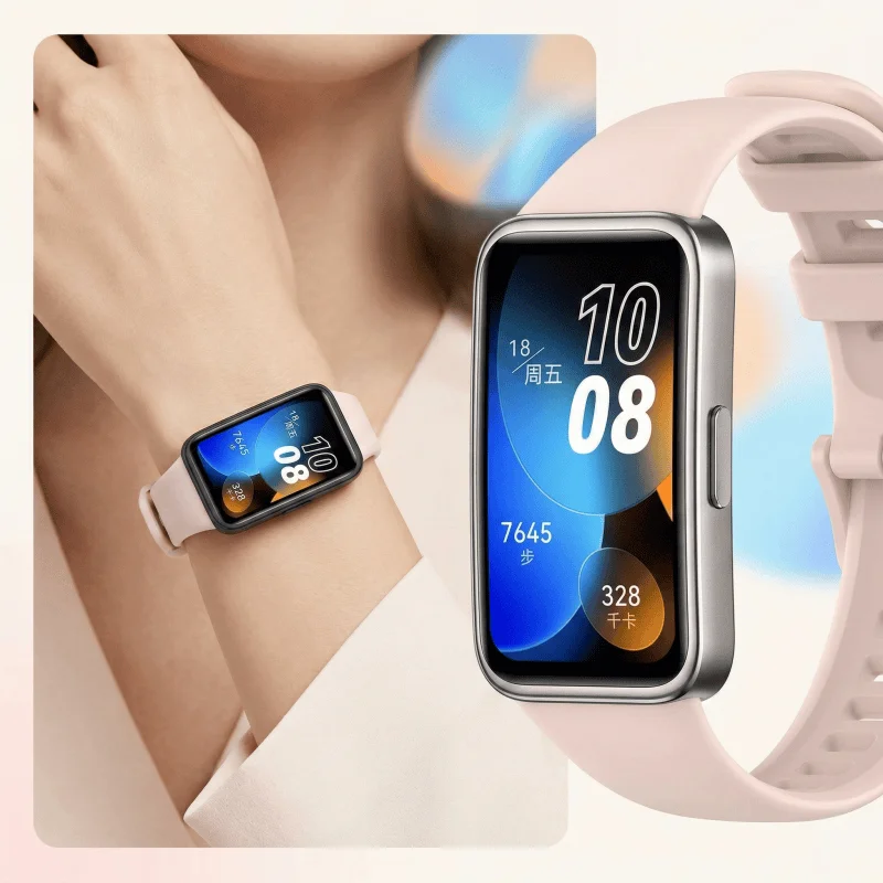 Armband für Huawei Band 8 9 10, leichter, modischer Silikon-Sport-Ersatzarmbandgürtel für Huawei Band 10 9 8 Armband