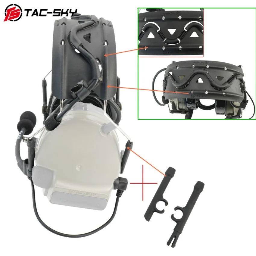 

TAC-SKY Tactical Walkie-Talkie Headset Detachable Headband, Compatible with COMTAC II, III, V, VI and VIII Shooting Headsets