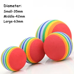 5pcs EVA Foam Balls Pet Dog Cat Toy Ball Soft Rainbow Balls Playing Chewing Rattle Scratch Training Rubber Toy Interactive Toys