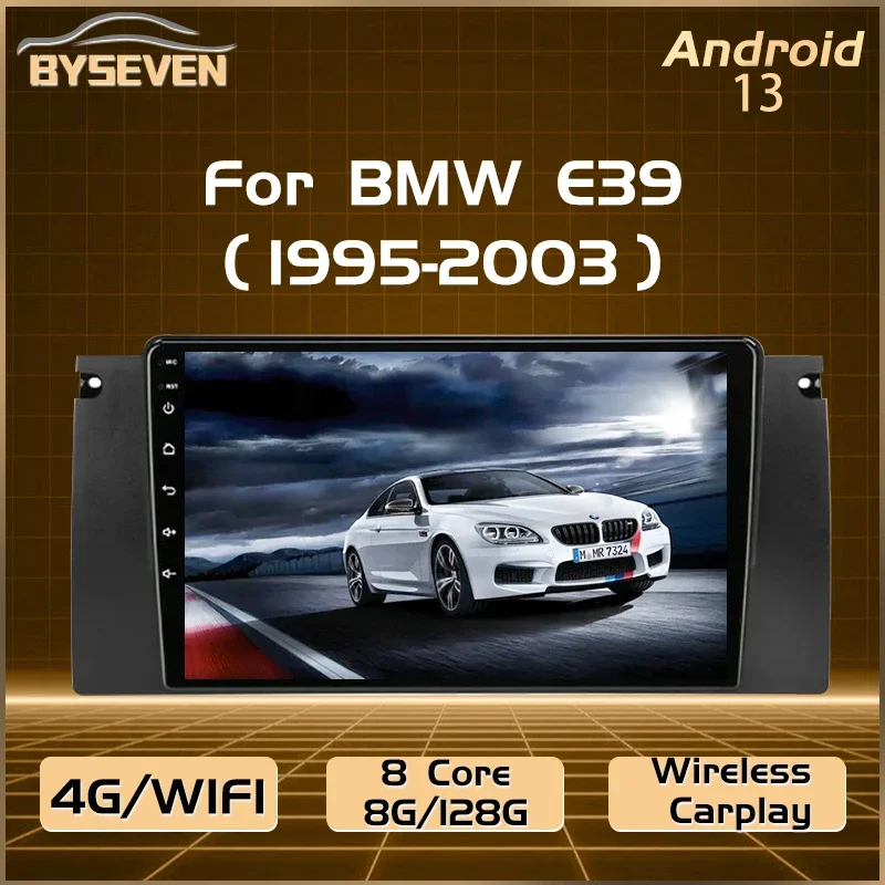 BySeven Android 11 Auto Radio For BMW 5 Series X5 E53 E39 E38 M5 2002-2007 GPS Navigation Car Multimedia Player Head Unit Stereo