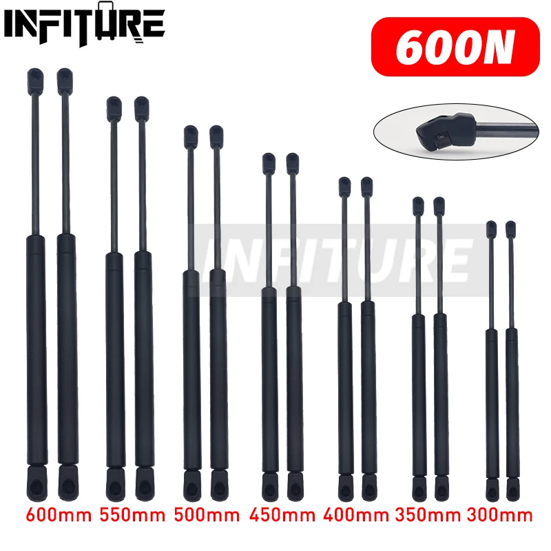 2pcs 300/350/400/450/500/550/600mm 600N Car Gas Struts Spring Shocks Lift Supports RV Windows Storage Damper Camper Back Window
