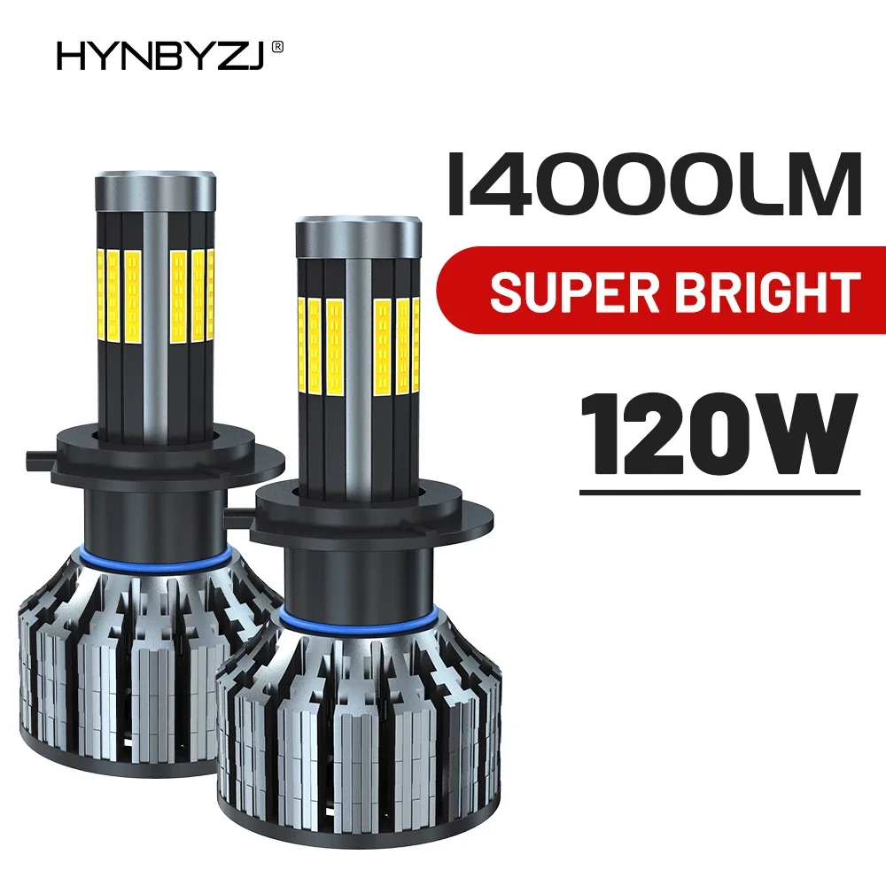 

HYNBYZJ 4/6/8/10/12 Sides H7 H4 Car LED Headlight Light 360 Degree H1 9005 9006 H8 H11 H9 Auto Headlight Lights Bulds 6000K 12V