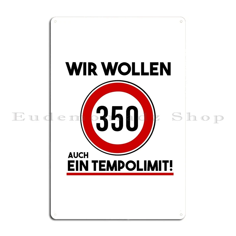 Speed Limit Autobahn Germany No Speed Limit Metal Sign Mural Party Designer Printing Wall Mural Tin Sign Poster