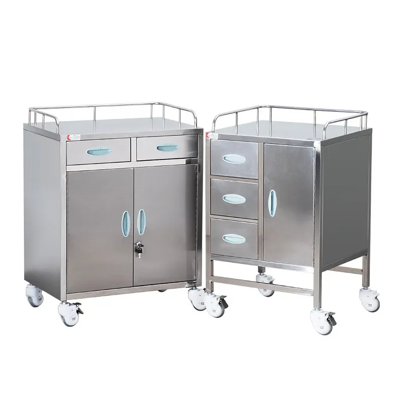 Medical cart anesthesia cabinet drug delivery cart medical apparatus drug treatment cart 304 stainless steel anesthesia car