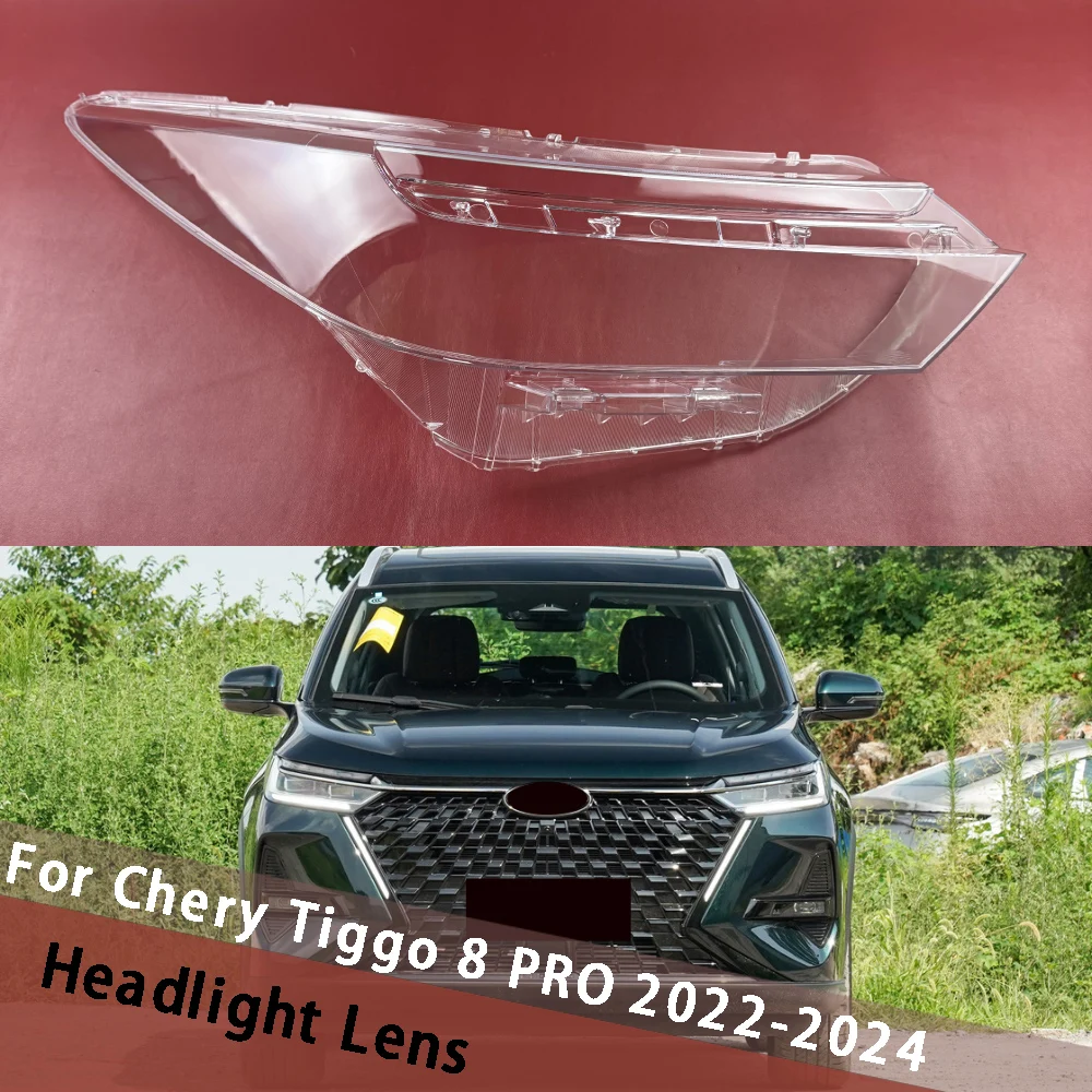 

For Chery Tiggo 8 PRO 2022 2023 2024 Headlight Cover Headlamp Shell Transparent Plastic Lampshade Plexiglass Replace Lampshade