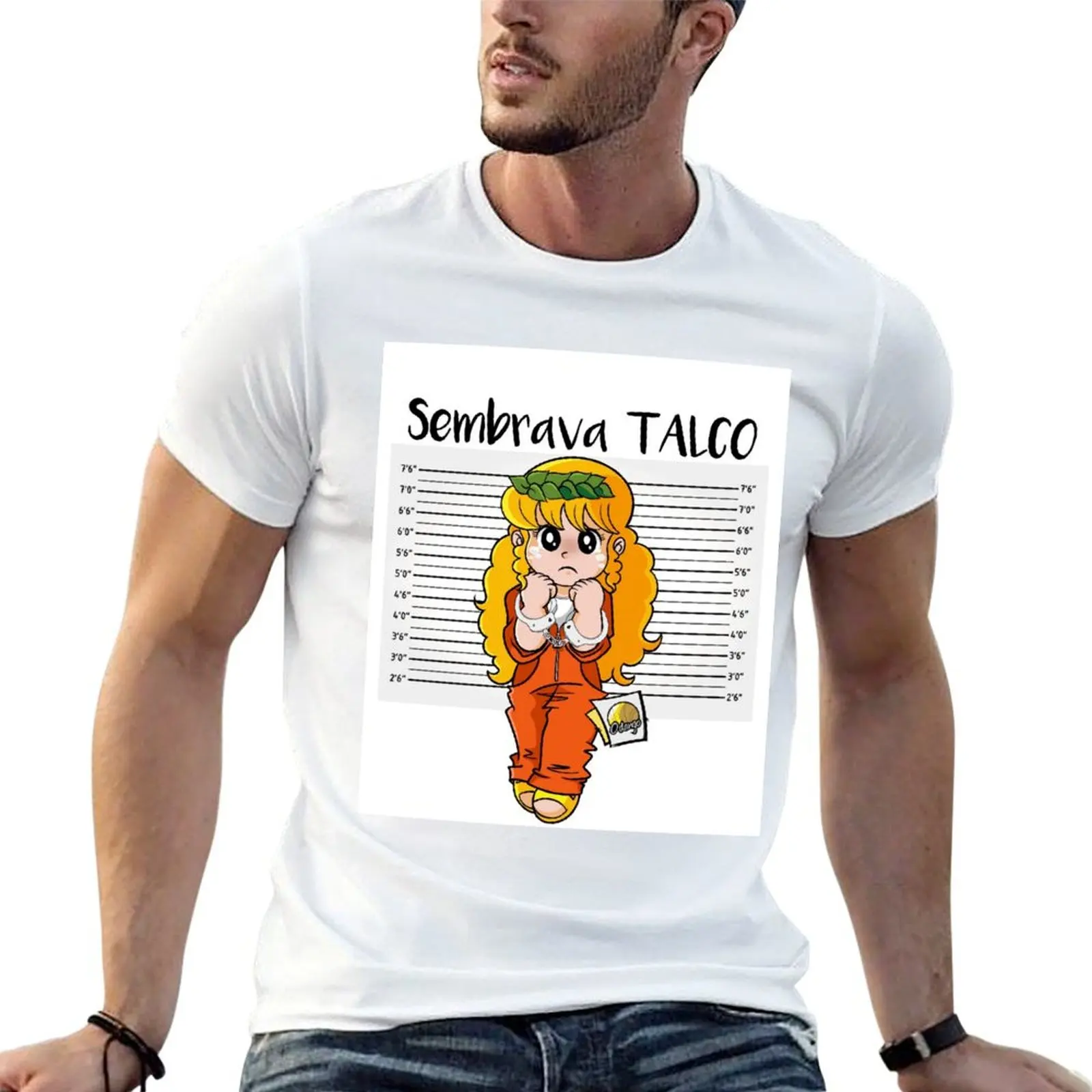 Camiseta SEMBRAVA TALCO, camisetas para hombre, camiseta gráfica divertida para hombre, camisetas estampadas de algodón para hombre, camiseta