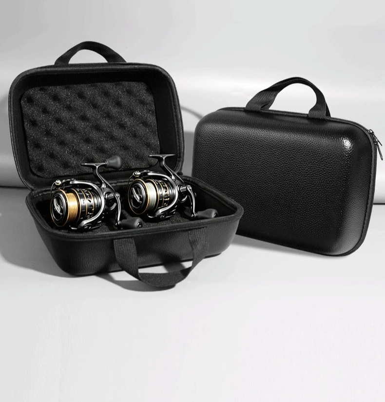 Fishing Spinning Bag PU Case Cover Reel Bag Shockproof Waterproof Tackle Storage Case For 1-2 Reel