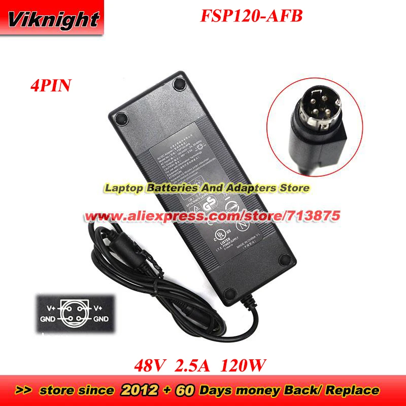 FSP120-AFB 48V 2.5A 120W AC Adapter for SWANN NVR8-8580 FJ-SW202548001500 Round with 4PIN Tip Power Supply