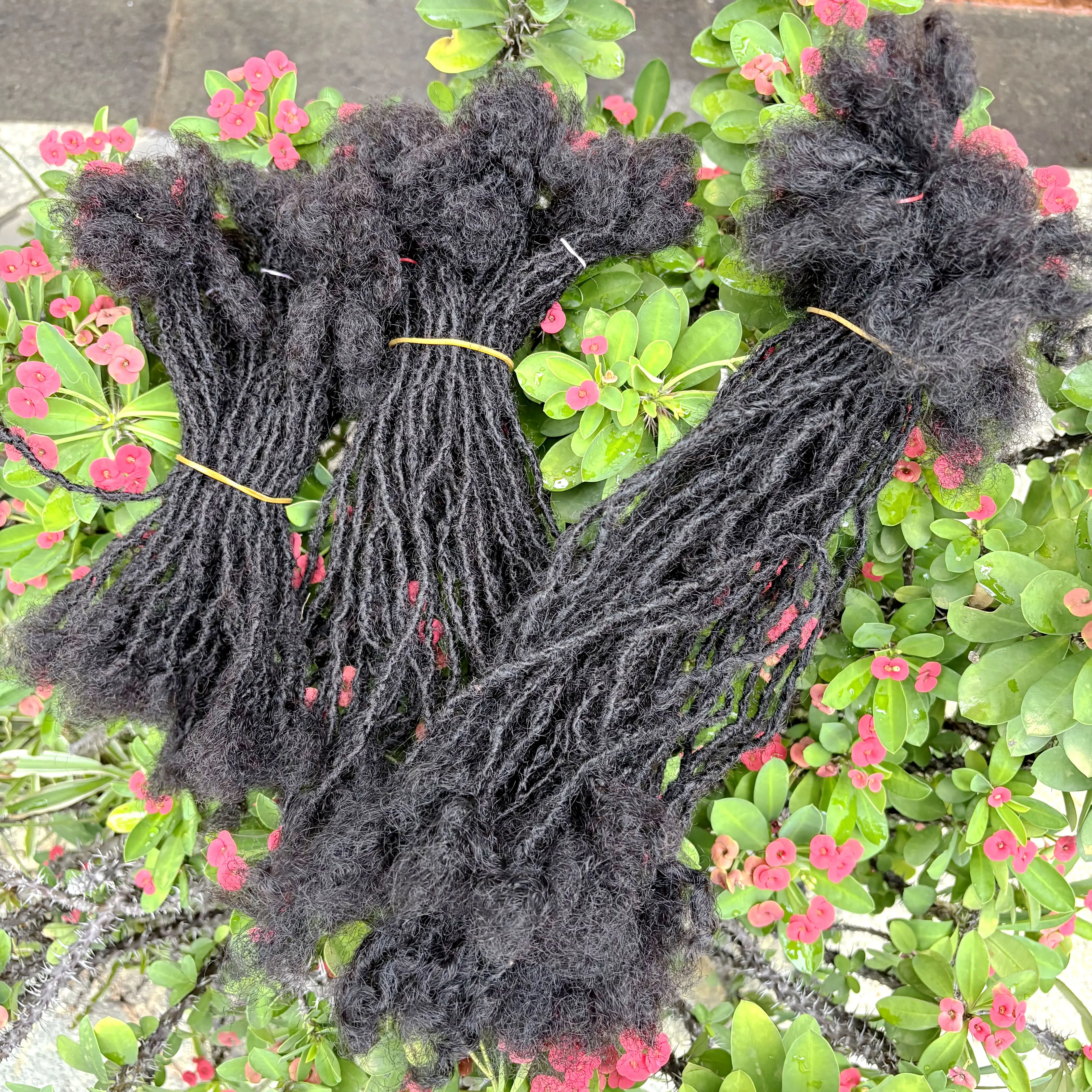 0.2cm Handmade Sisterlocks Inter Loc Extension 100% Human Hair Permanent Micro Locs Extensions Natural Looking Soft Dreadlock