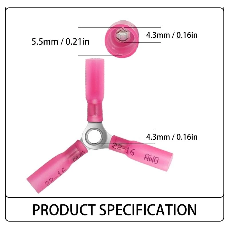 전기 연결을위한 20pcs 견고한 실용 둥근 와이어 터미널 M4YD