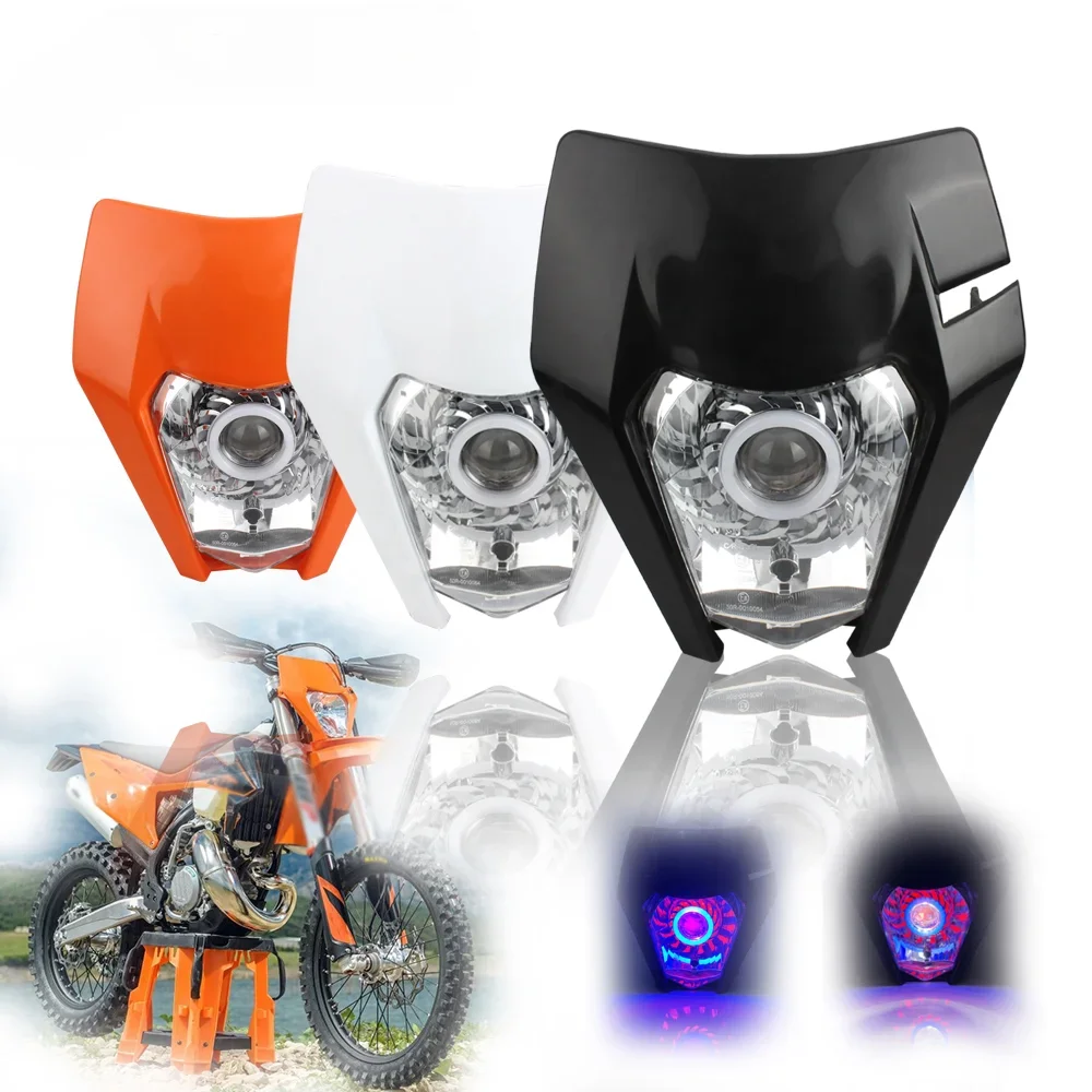 

# Hot Led Headlight Plate 300 EXC XC 250 XC-W 50-450 SX 2008-2022 Dirt Bike 36W Motocross Enduro Motorcycle Universal Headlamp