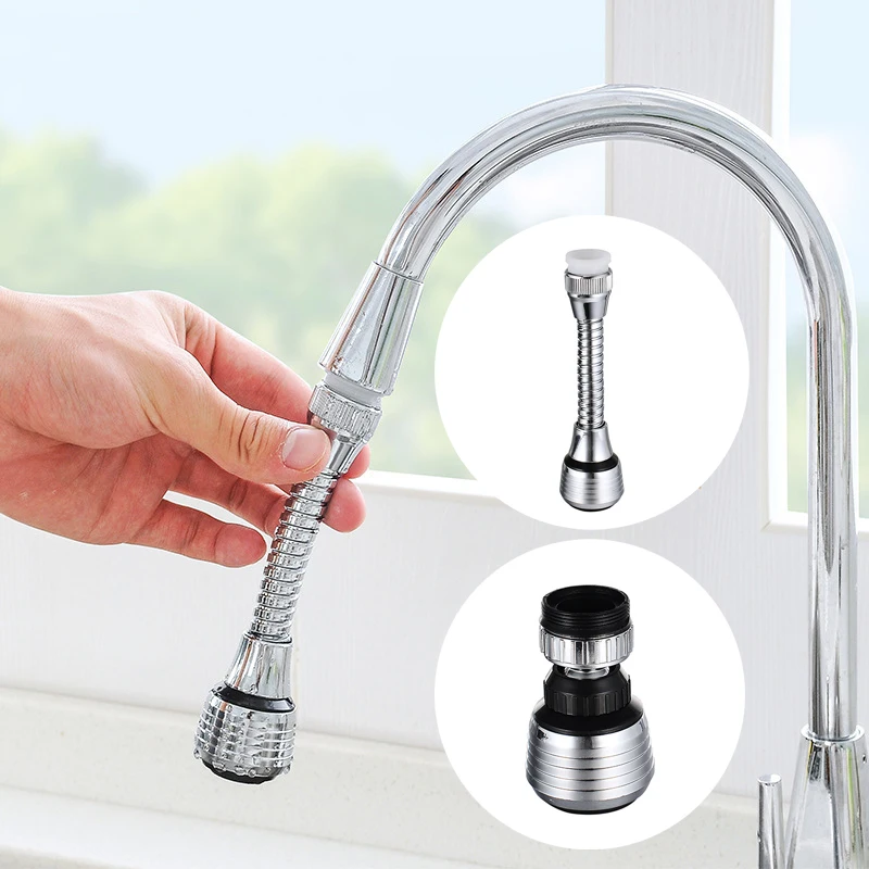 360 Degree Adjustment Faucet Extension Tube Water Saving Nozzle Filter Kitchen Water Tap Water Saving for Sink Faucet Bathroom