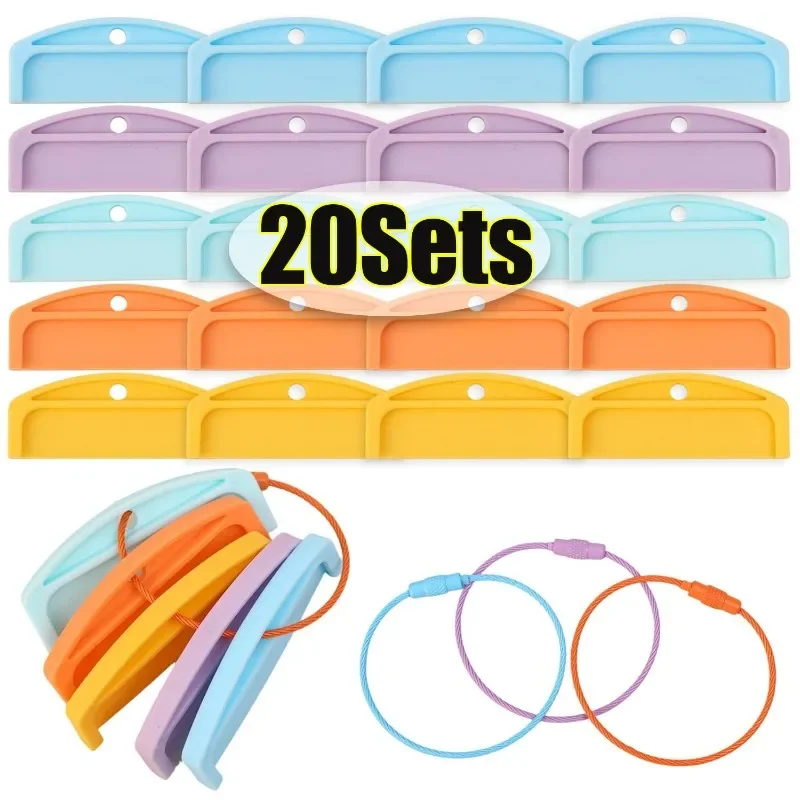 Reusable Silicone Card Holder for Yoto with Metal Ring Loop Portable Card Holder Ring Set Audio Story Card Storage Organization