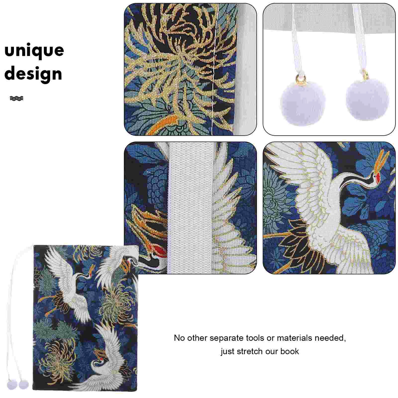 Book Cover Sleeve Protector A5 Book Covers Hardcover Soft Cloth Book Protector Flower Pattern Adjustable Book Sleeve Notebook