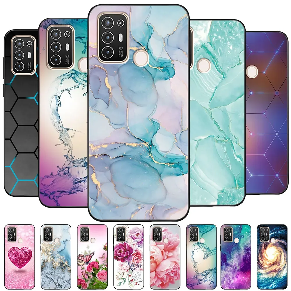 Para ZTE A52 funda 6,52 "TPU Fundas de teléfono de silicona suave a la moda para ZTE Blade A52 A 52 a52 funda bonita de Animal de amor Coque Fundas Para