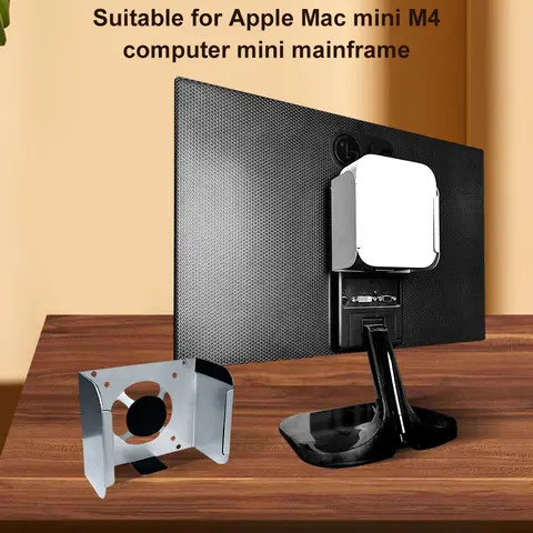 Wall Mount Stand for Apple Mac Mini M4 Metal Behind The Monitor Support Monut Storage Bracket PC Accessories
