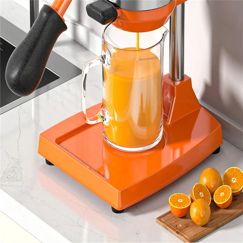 Heavy Duty Countertop Squeezer for Fresh Orange Juice Cast Iron Citrus Juicer , Extra-Large Commercial Grade Manual Hand Press ,