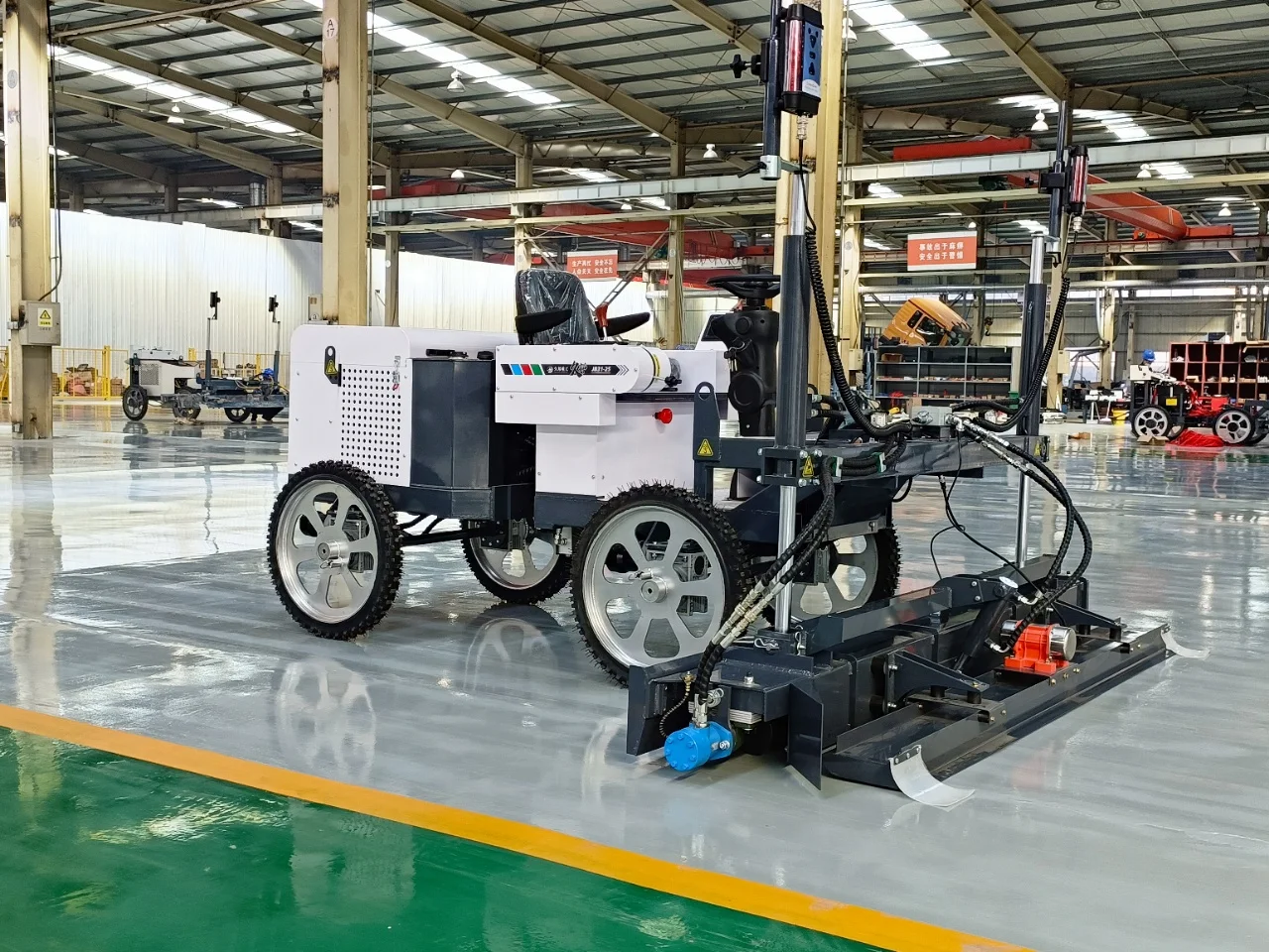 Konstruktion Laser Estrich Nivellierung Roboter Kernmotor Betonverteiler mit Vibrationsmotoren Eisen Nivelliermaschine