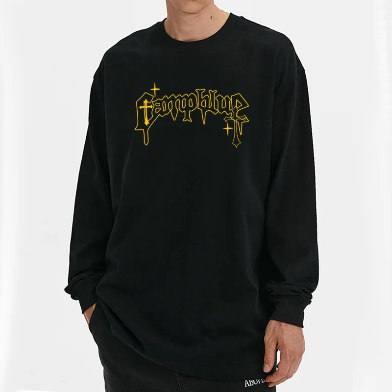 Graphic T Shirts Mens Casual Shirts Printed O Neck Tshirts Long Sleeves Pullovers Mans Tops Cross Pattern Sweatshirts Streetwear