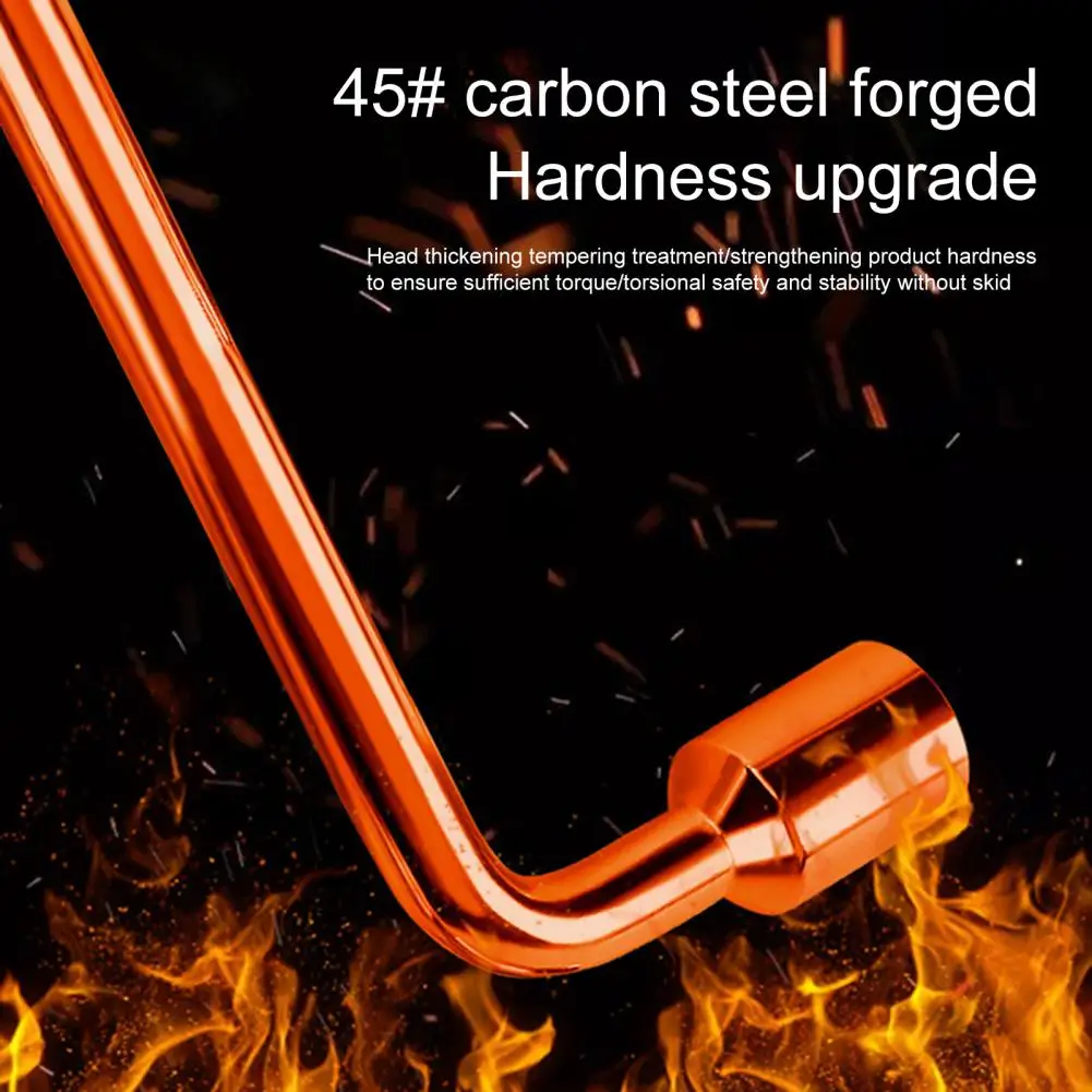 17/19/22/24mm Tire Wrench Strong Rustproof Socket Wrench 2 End L Type Socket Wrench Workshop Accessories