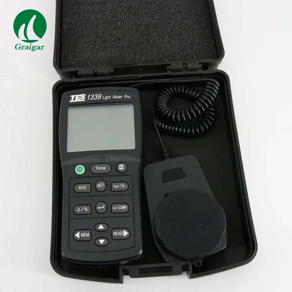 TES-1339 Digital Light Meter cahaya bercahaya fluks Meter TES1339