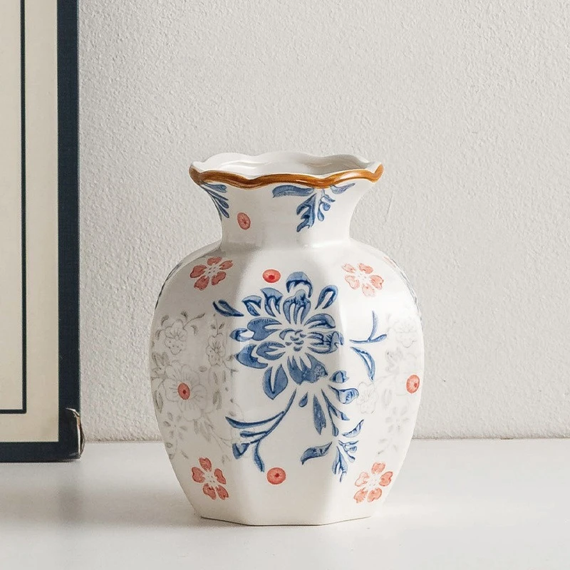 2025 Wabi-Sabi Sophisticated Minimalist Vase Decoration Home Fresh-Flower Living-Room Accent New Vintage Ceramic Floreros Altos