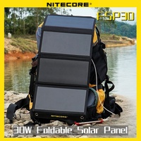 NITECORE FSP30 30W Portable Solar Panel Waterproof Small Solar Cell USB-C PD 18W Fast Charger for Phone Camping Hiking Riding