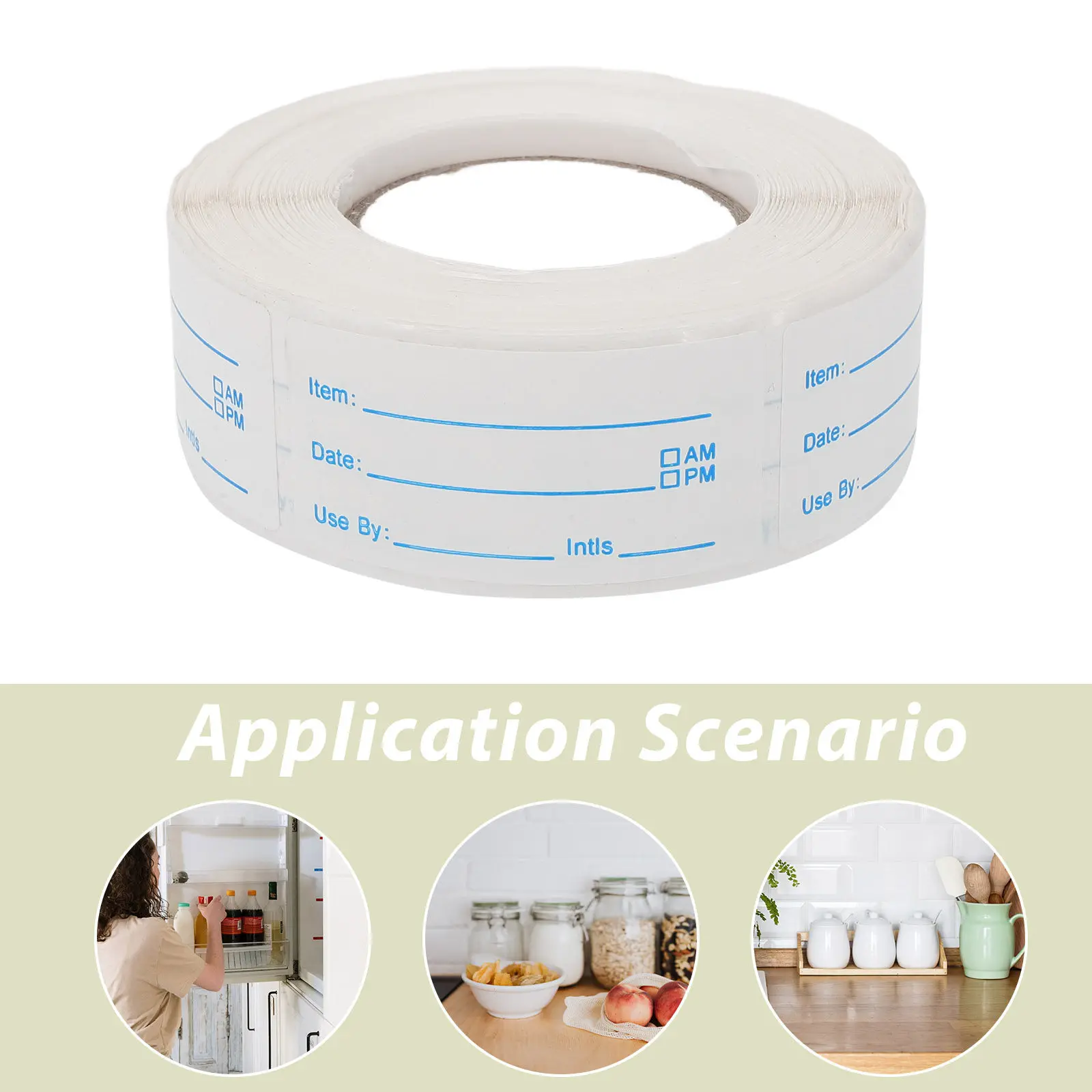 Food Labels Stickers Roll – Tear-Off Date Labels for Kitchen, Restaurant & Pantry Food Freshness Tracking