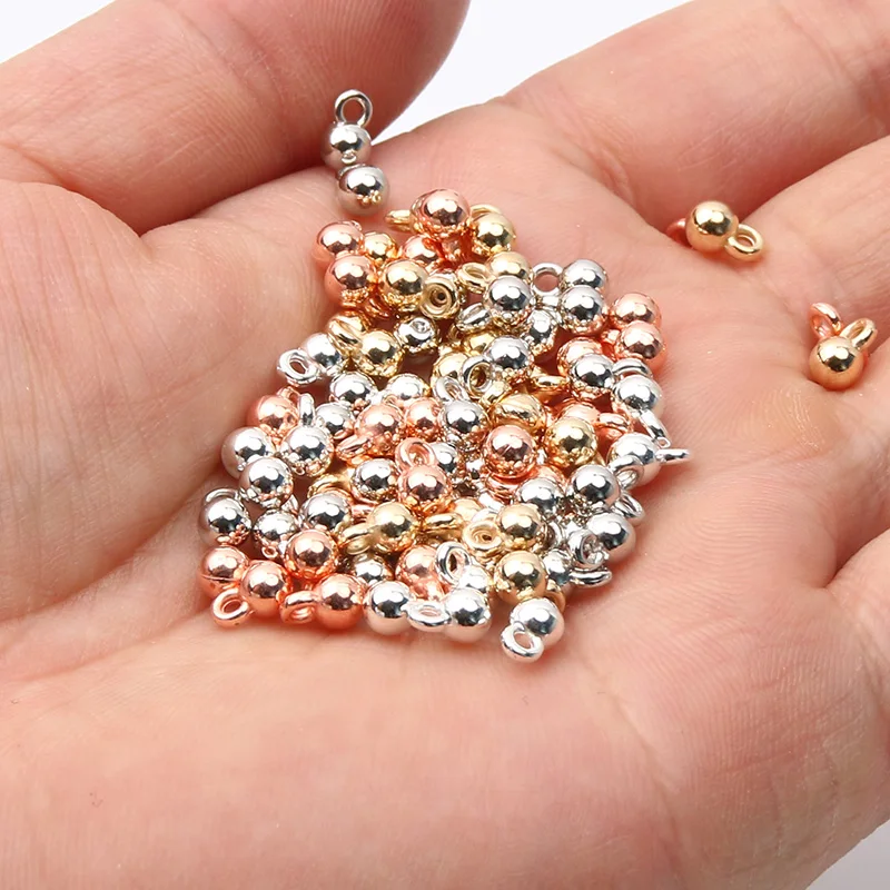 200Pcs 4/5/6mm Round Ball Acrylic CCB Spacer Beads Diy Bracelet Necklace Charms Beads For Jewelry Making Handmade Accessories
