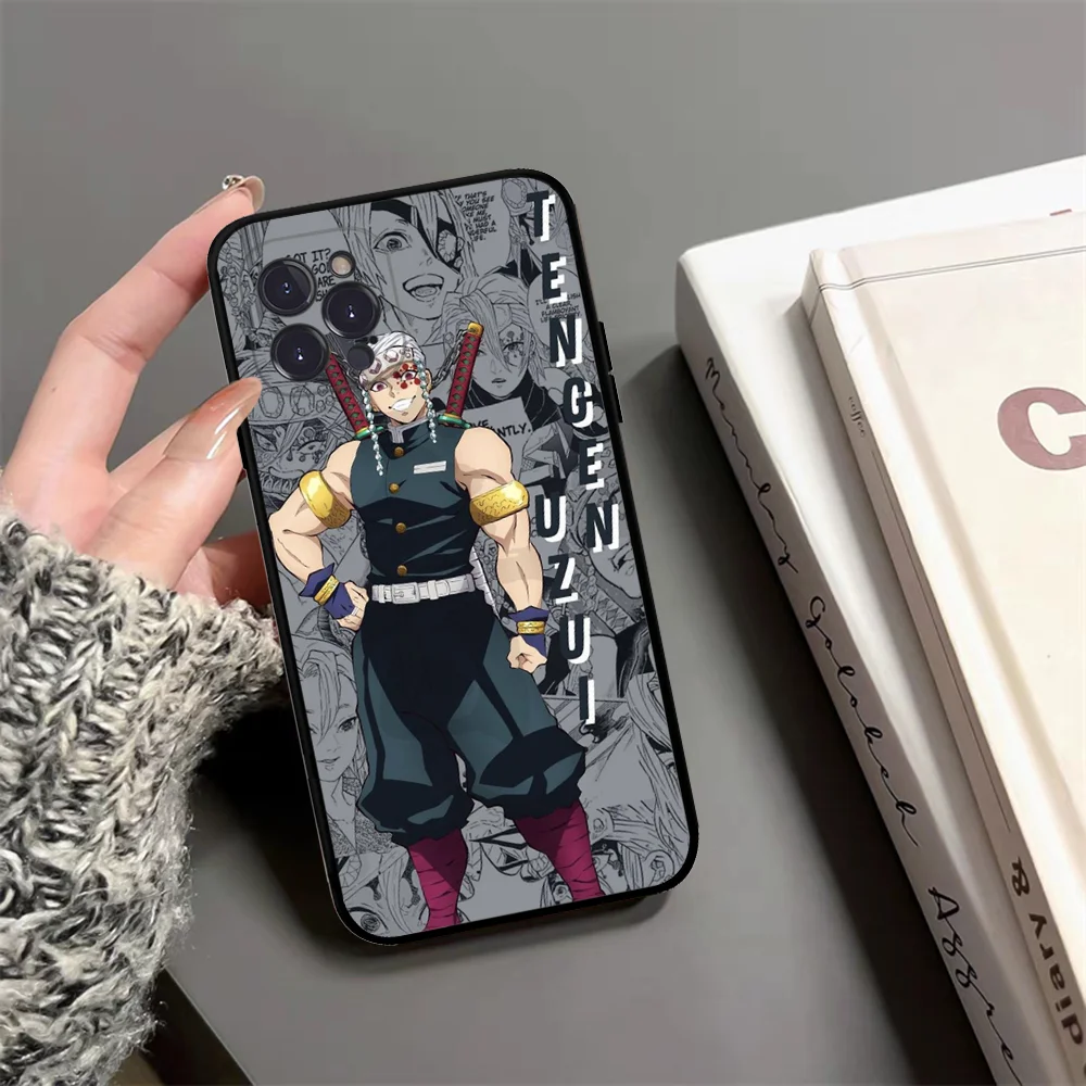 Demon Slayer Uzui Tengen Phone Case Silicone Soft For Iphone 15 14 13 12 11 Pro Mini XS MAX 8 7 6 Plus X XS XR Cover