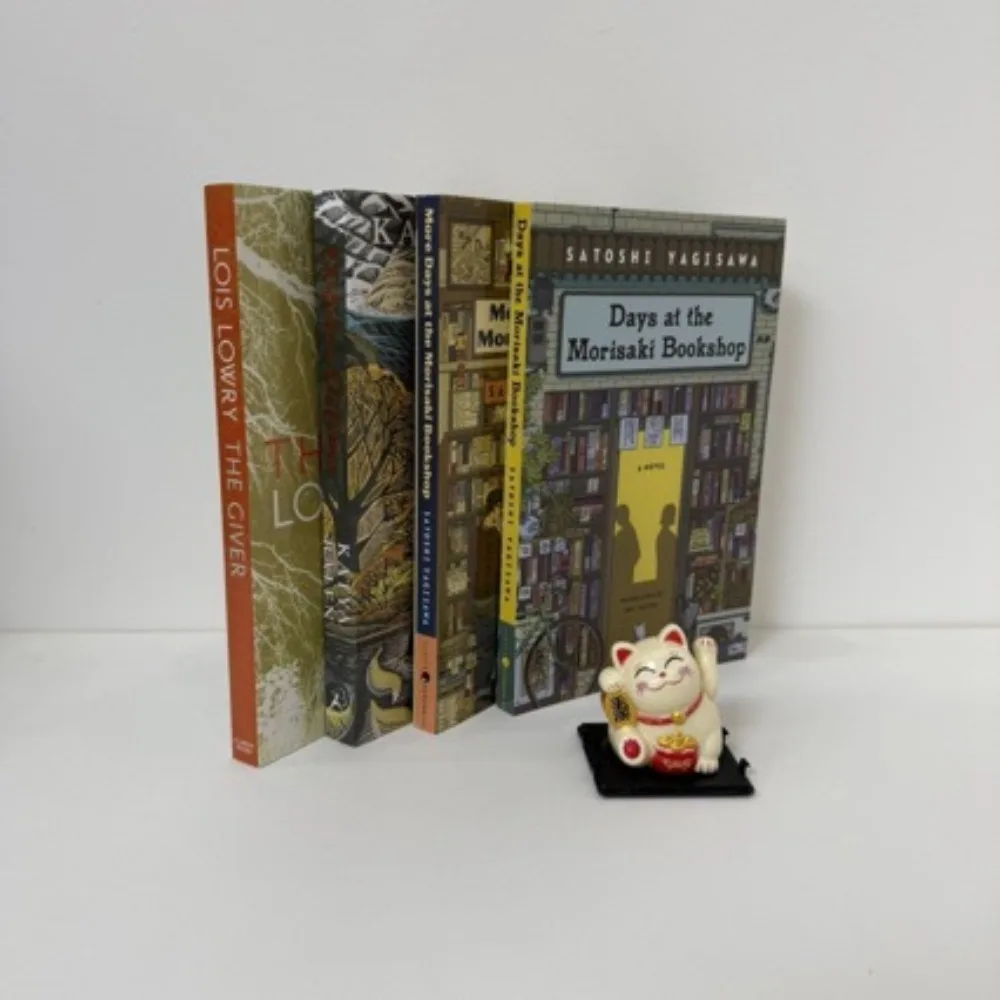 Livraria MoriSaki Conjunto de 4 livros da Satoshi Yagisawa Livraria de ficção de cura japonesa Histórias de vida Coleção completa