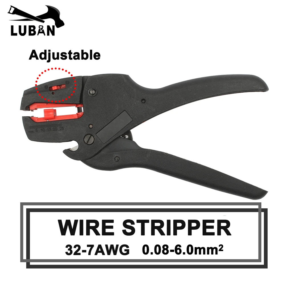 FS-D3 LB-1 FS-D4 Black Self-Adjusting insulation Pliers wire cutter Wire Stripper range 0.08-6.0mm Flat Nose 0.03-10mm2