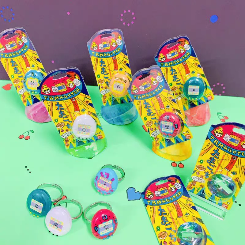 Tamagotchi Ring Capsule Toys Electronic Pet Game Console Fashion Ring Model Toys 90\'s Nostalgic Pendant Decoration Kids Gifts