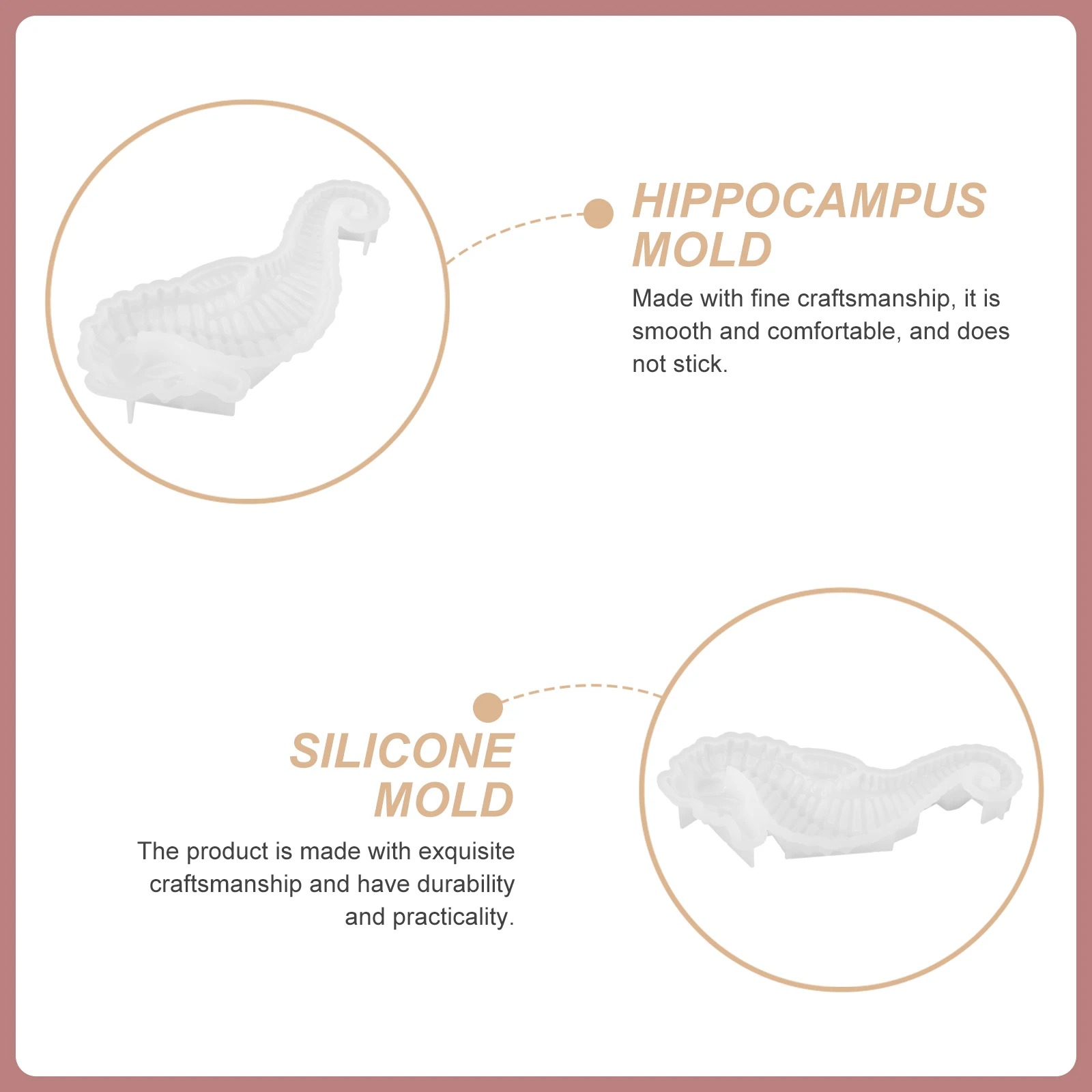 

Seahorse Ornament DIY Mold Silicone Casting Epoxy Resin Crafts Shape Wall Decor Durable Flexible Demolding Easy