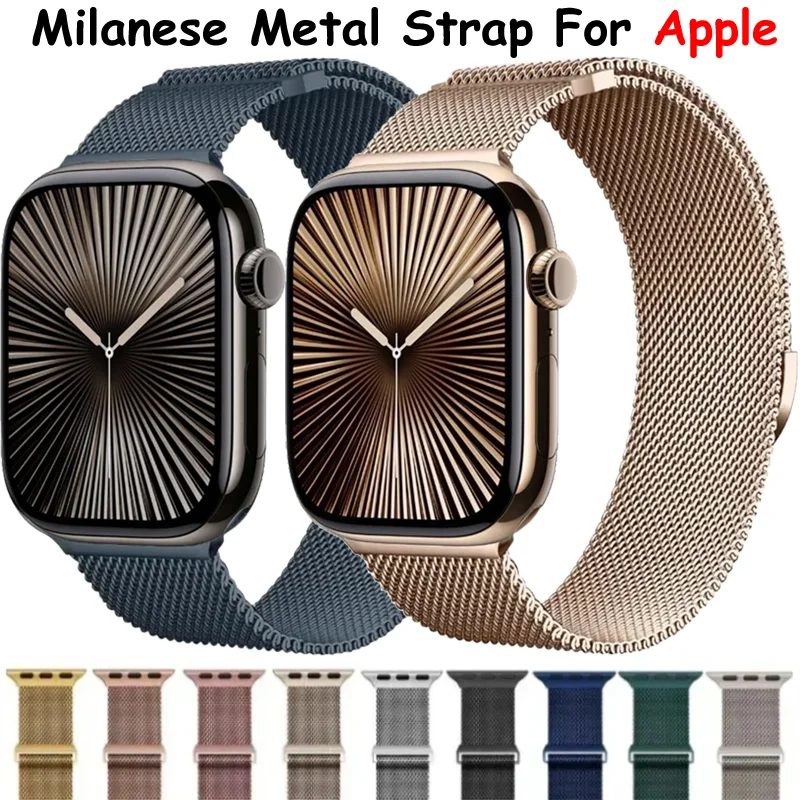 Metallarmband für Apple Watch Ultra 2 10 9 8 7 6 5 4 SE Milanaise-Magnetarmband iWatch 49 mm 44 mm 40 mm 46 mm 42 mm 45/41 mm