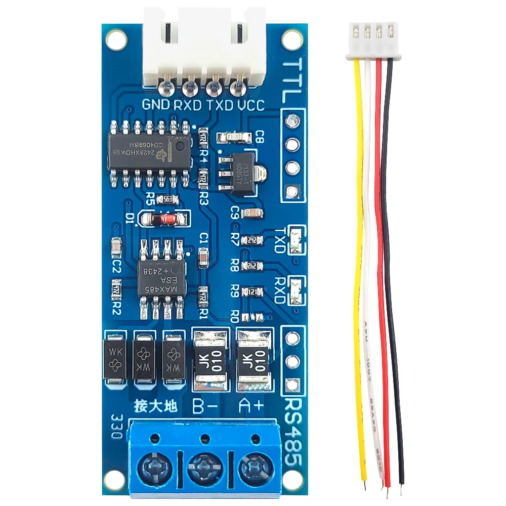 TTL to RS485 Conversion Modules Auto Flow Control Board RS485 to TTL Signal Microcontroller Serial UART