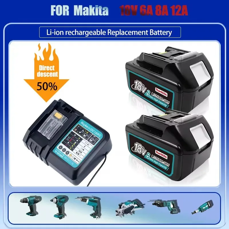 

100% Genuine/Original Makita 18v battery bl1850b BL1850 bl1860 bl 1860 bl1830 bl1815 bl1840 LXT400 6.0Ah for makita tools drill