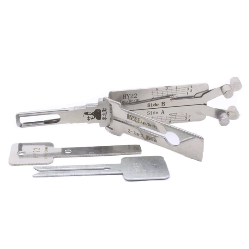 Original Guaranteed Lishi 2 in 1 B106 GM37 B111 FO38 HON66 HY22 HYN7R MAZ24 NE72 NSN11 Stainless Car Door Opening Lockpick Tool